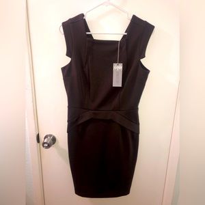 NWT Jennifer Lopez Size 8 Brown Black form fitting dress